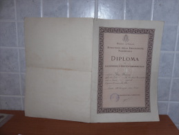 Varese Istituto Tecnico Diploma Di Ragioniere Perito Commerciale 1941 - Diplômes & Bulletins Scolaires