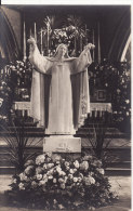 Carte Postale Photo De CAEN (Calvados) Statue VIERGE +Fleur -Intérieur Eglise Saint-Jean-Electric Photo Rue Vaucelles - Caen