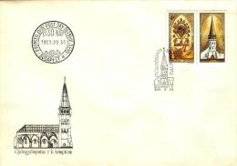 HUNGARY - 1987. FDC - Jesze Altar In 13th Century Church At Gyöngyöspata With Label - FDC