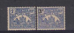 Madagascar Y/T  Nr  Due 16*, 19** (a6p8) - Timbres-taxe
