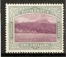 DOMINICA 1906 1s WMK CROWN CC CHALK-SURFACED PAPER SG 33a  MOUNTED MINT Cat £75 - Dominique (...-1978)