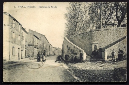 CPA ANCIENNE- FRANCE- GIGNAC (34)- LA FONTAINE DU RIVERIN- TRES GROS PLAN AVEC ANIMATION - Gignac