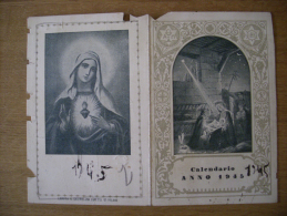 Calendario/almanacco Santino ANNO 1945. Libreria DAVERIO. - Tamaño Grande : 1941-60