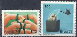 1976 BRESIL 1190-91** Art Contemporain, Main - Unused Stamps