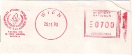 A1  IAEA International Atomic Energy Agency Vienna Machine Stamp Cut Fragment 1993. - Atomo