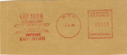 A1  IAEA International Atomic Energy Agency Vienna Machine Stamp Cut Fragment 1986. - Atomo