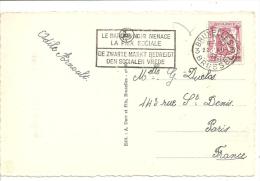 N°Y&T 711  BRUXELLES   Vers   FRANCE  Le   22 JUILLET1947 (2 Scans) - Brieven En Documenten