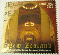 New Zealand 2002 Christmas Cathedral Of The Blessed Sacrament $2.00 - Used - Usados