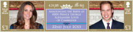 Isle Of MAN 2013 Brth Of HRH Prince George Of Cambridge 2w Met Tab Postfris/mnh/neuf - Ungebraucht