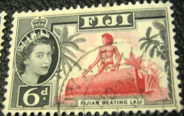 Fiji 1954 Fijian Beating Lali 6d - Used - Fiji (...-1970)