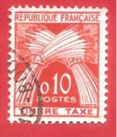 FRANCIA - FRANCE - USATO - 1960 - SEGNATASSE - Tax Stamp, Type Sheaf - 0,10 ₣ - Michel FR P94 - 1960-.... Usati