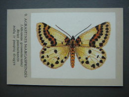 Pocket Calendar Butterflies 1989 Lietuva Litauen Lituanie Litouwen Lithuania # 9 New - Big : 1981-90