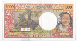 Polynésie Française / Tahiti - 1000 FCFP - J.027 / Signatures Severino-Redouin-Teyssre - TTB+ - Frans Pacific Gebieden (1992-...)