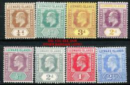 LEEWARD ISLANDS 1905-11  EDWARD VII  SC# 29/45 VF OG MH CV$56 (DEL0155) - Leeward  Islands