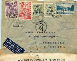 1938  Lettre Avion De Grèce Pour La France   Contrôle Du Change - Brieven En Documenten