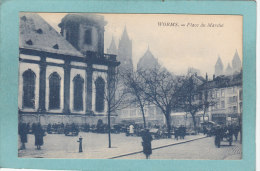 WORMS .  -  PLACE  DU  MARCHE  -  BELLE  CARTE  ANIMEE - - Worms