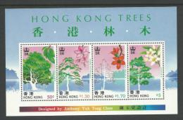 1988 Hong Kong  Trees  Mini Sheet SG MS 576   New Complete MUH On Rear - Blokken & Velletjes
