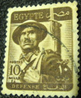 Egypt 1953 Defence Soldier 10m - Used - Oblitérés