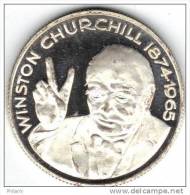 MEDAILLE, WINSTON CHURCHILL, Argent (14gr). (AUM18) - Andere & Zonder Classificatie