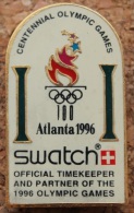CENTENNIAL OLYMPIC GAMES - ATLANTA 1996 - SWATCH OFFICIAL TIMEKEEPER AND PARTNER - JEUX OLYMPIQUES  -       (GRENAT) - Giochi Olimpici
