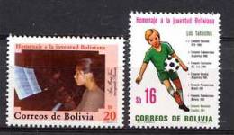 BOLIVIE 1982, FOOTBALL Et PIANISTE, 2 Valeurs, NEUFS / MINT. R078 - Unused Stamps