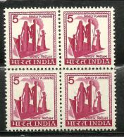 INDIA, 1976,  DEFINITIVES, ( Definitive Series ), Family Planning,  Block Of 4, MNH, (**) - Neufs