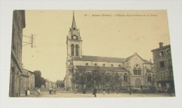 Anse - ( Rhône ) - L'église Saint Pierre Et La Place :::::: Animation - Anse