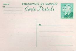 Entier Postal Neuf. Princes Rainier II  Et Albert II.  Neuf Non Circulé - Ganzsachen