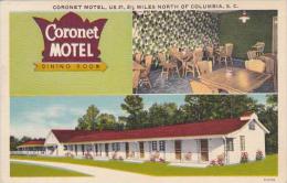 South Carolina Columbia Coronet Motel Dining Room - Columbia