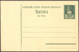 YUGOSLAVIA - JUGOSLAVIA - SLOVENIA - POST CARD - TITO  -1948 - LUX UNC - Entiers Postaux