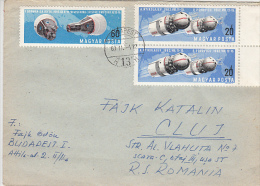 SPACE, COSMOS, SPACE SHIPS, STAMPS ON COVER, 1967, HUNGARY - Covers & Documents