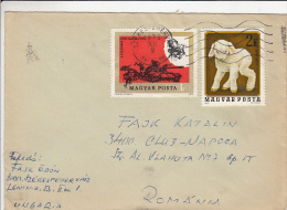 WAR SCENE, LAMB, STAMPS ON COVER, 1975, HUNGARY - Brieven En Documenten