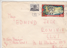 FISHING, POST BUILDING, STAMPS ON COVER, 1972, HUNGARY - Briefe U. Dokumente