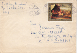 PAINTING, WAR SCENE, STORE ADVERTISING, STAMPS AND SPECIAL POSTMARK ON COVER, 1975, HUNGARY - Brieven En Documenten