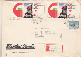 HUNGARIAN INDEPENDENCE ANNIVERSARY, STAMPS ON REGISTERED COVER, 1976, HUNGARY - Brieven En Documenten