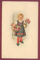 131506 / Illustrator - 1926 GIRL WITH Baskets And Pots Of Flowers ROSES - BNK 7930 USED TPO BURGAS - PLOVDIV Bulgaria - Dessins D'enfants