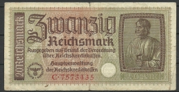 Deutschland Occupation Bank Note 20 Reichsmark Serie C - 2. WK