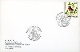 SAN MARINO MARCOFILIA ANNULLO ASSEMBLEA ANASFEN 8.6.1975 - Covers & Documents