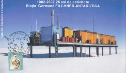 THE GERMAN ANTARCTIC STATION - FILCHNER,2007,SPECIAL COVER,ROMANIA - Bases Antarctiques