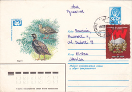 BIRD,COVER STATIONERY,1979,RUSSIA - Pics & Grimpeurs