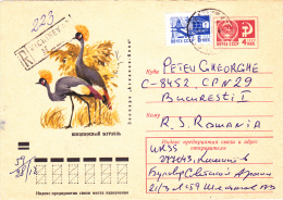 BIRD,COVER STATIONERY,1976,RUSSIA - Ostriches