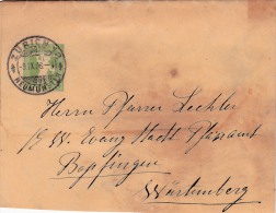 00722 Enteropostal De Zurich A Hurtemberg 1908 - Briefe U. Dokumente