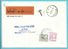 Ongefrankeerde Brief Van BRUGGE X , Getaxeerd (taxe) Met TX 66+72 Met Stempel BRUGGE 1 - Brieven En Documenten