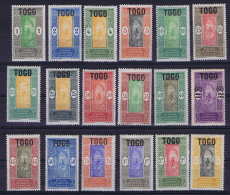 Togo 101 - 118 MH/* - Unused Stamps