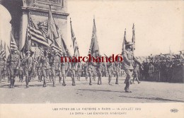 LES FETES DE LA VICTOIRE A PARIS 14 JUILLET 1919 LE DEFILE LES ETENDARDS AMERICAINS Editeur ELD E L Deley - Enseignement, Ecoles Et Universités