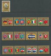 1974 Flags Issue  All Stamps Complete MUH Full Gum On Rear Plus 1964 Overprint  Used - Honduras