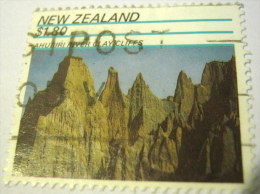New Zealand 1991 Ahuriri River Clay Cliffs $1.80 - Used - Gebraucht