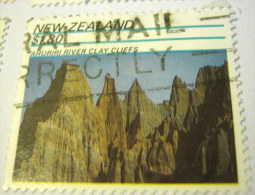 New Zealand 1991 Ahuriri River Clay Cliffs $1.80 - Used - Gebraucht