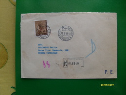 Storia Postale 1968 Lettera RACCOMANDATA Timbro Arrivo L.180 USO Singolo ESPRESSO - Brieven En Documenten