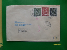 1968 Lettera RACCOMANDATA Timbro Arrivo Affrancatura L.230 Definitiva +n.3 Val.diff. Posta Aerea - Brieven En Documenten